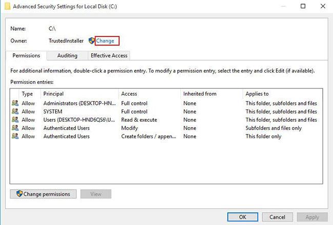 Izlabojiet kļūdu, liedzot piekļuvi diskam C (piekļuve ir liegta) operētājsistēmā Windows 10