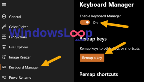 Jak přemapovat klíče pomocí PowerToys ve Windows 10