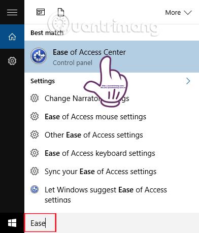 Sådan aktiveres funktionen Mouse Keys i Windows 10