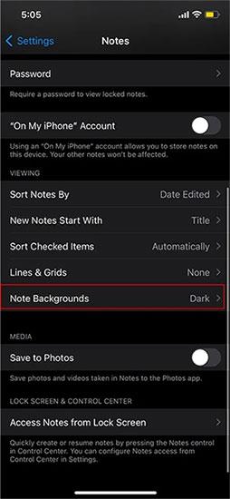A jegyzetek háttérszínének megváltoztatása iOS rendszeren