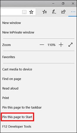 Leiðbeiningar um að festa vefsíður við upphafsvalmyndina í Windows 10