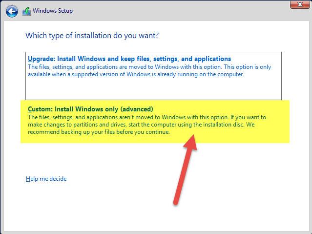 Instruktioner til installation af Windows Server 2016 på Windows 10