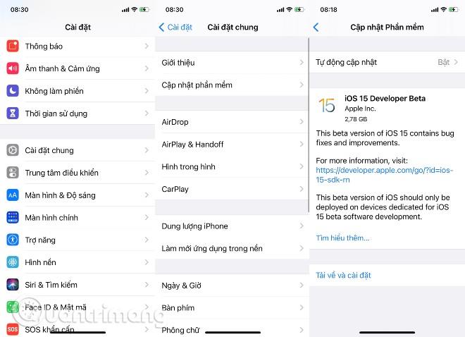 Sådan installeres iOS 15 beta, iOS 15 offentlig beta på iPhone