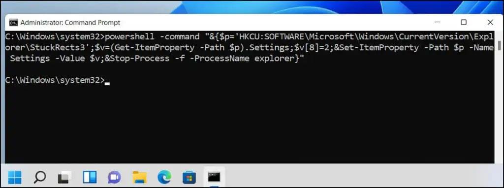 Kako sakriti/otkriti programsku traku na Windows 11