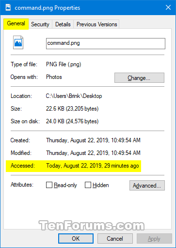 Sådan aktiveres/deaktiveres NTFS Last Access Time Stamp-opdatering i Windows 10