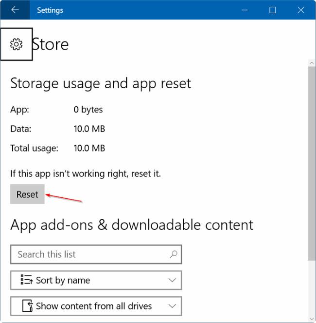 Pokyny pro resetování aplikace Windows Store v systému Windows 10