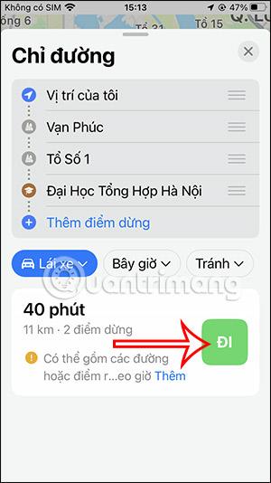 Інструкції щодо додавання зупинок на Apple Maps