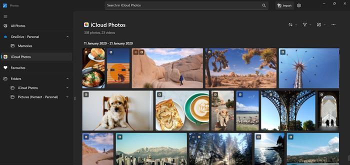 Az iCloud-fotók elérése és letöltése a Windows 11 alapértelmezett Fotók alkalmazásán keresztül
