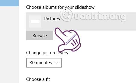 Instruktioner til at indstille en timer til at ændre Windows 10 tapet