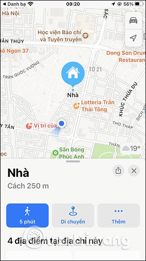 Otthoni cím hozzáadása az Apple Mapshez