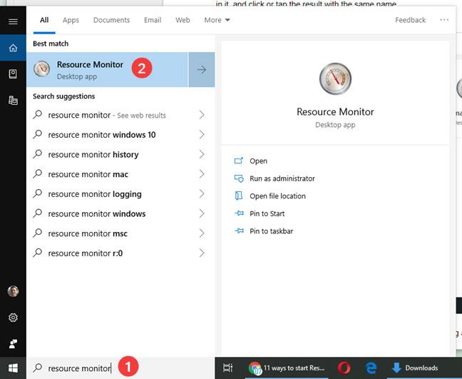 11 sätt att öppna Resource Monitor i Windows 10