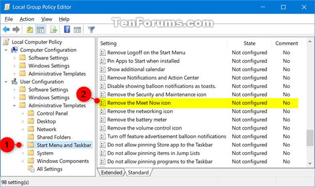 Kaip pridėti / pašalinti „Meet Now“ piktogramą „Windows 10“ užduočių juostoje