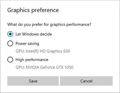 Как да изберем GPU за всяко приложение в Windows 10