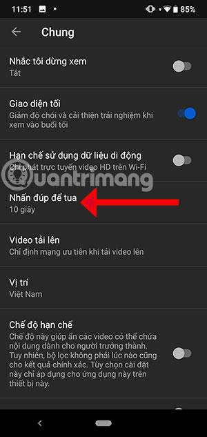 Ako zmeniť rýchlosť pretáčania videa pri dvojitom kliknutí na Youtube