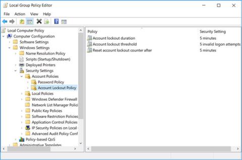 Kā ierobežot neveiksmīgo pieteikšanās mēģinājumu skaitu operētājsistēmā Windows 10