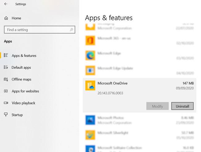 Trin til at deaktivere eller helt fjerne OneDrive-applikationen på Windows 10