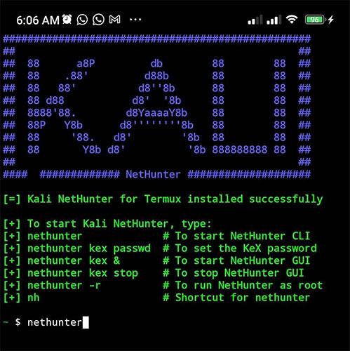 A Kali Linux NetHunter telepítése Androidra