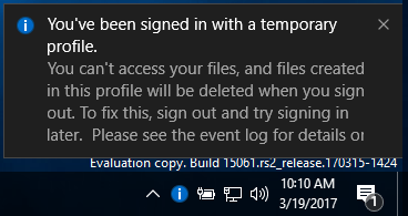 Jak opravit Byli jste přihlášeni s dočasnou chybou profilu v systému Windows 10