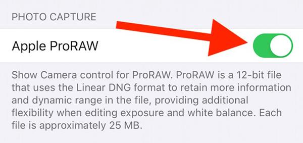 Kuinka ottaa valokuvia ProRAW-tilassa iPhonella