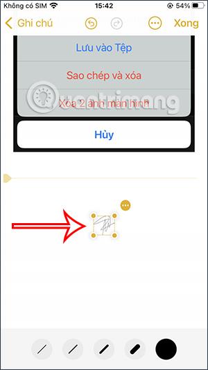 Aláírás beszúrása jegyzetekbe iPhone készüléken