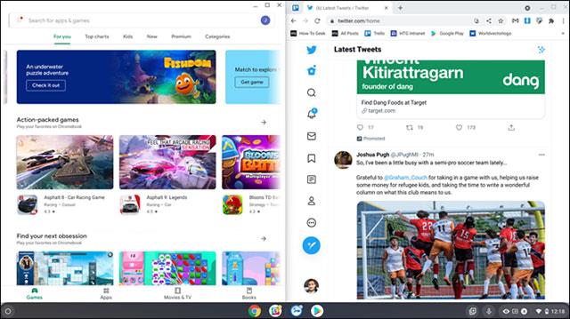 Hvernig á að skipta skjánum á Chromebook