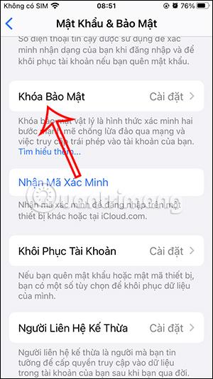 „Apple ID“ saugos rakto nustatymo instrukcijos