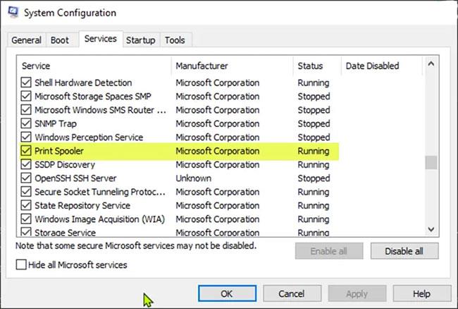 Jak zakázat Print Spooler v systému Windows 10