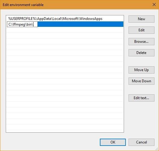 Kuinka asentaa ja lisätä FFmpeg polkuun Windows 10/8/7