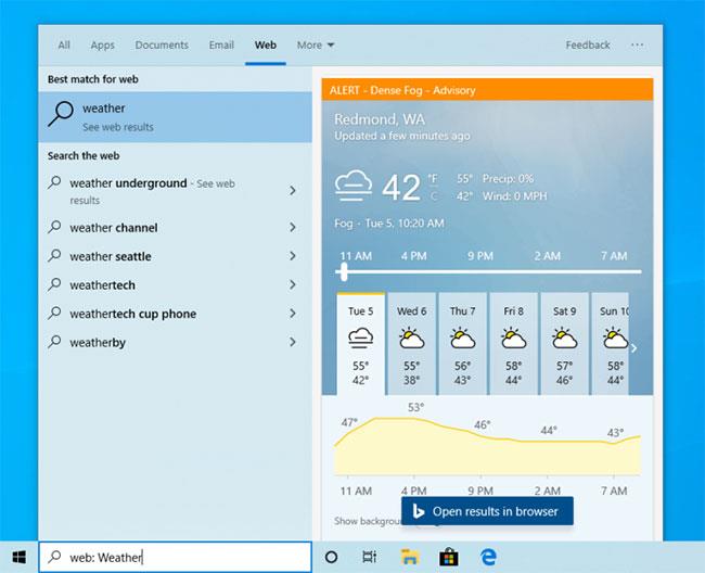 Nye funksjoner i Windows 10 20H1 (2004-oppdatering)