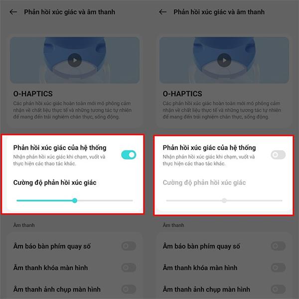 Instruktioner för att stänga av systemhaptisk feedback på Android