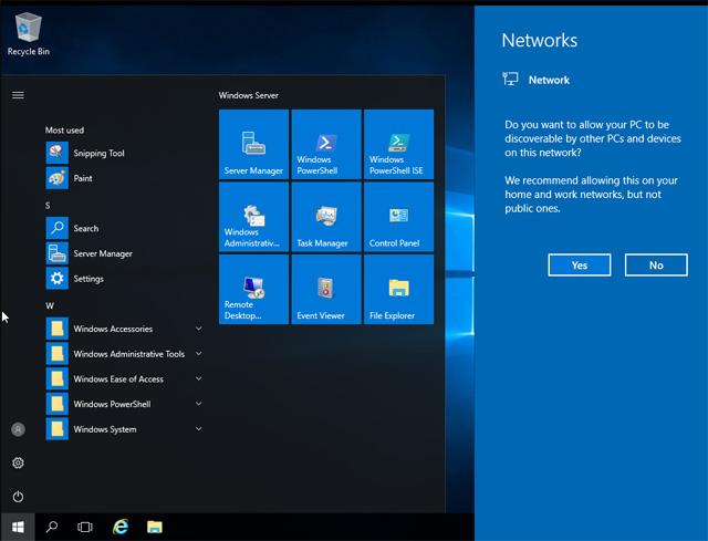 Instruktioner för installation av Windows Server 2016 på Windows 10