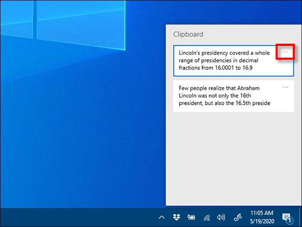 Kā piespraust tekstu un attēlus Windows 10 starpliktuves vēsturei