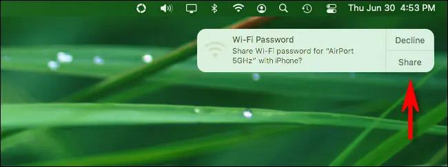 Kako deliti geslo za Wi-Fi z Maca na iPhone